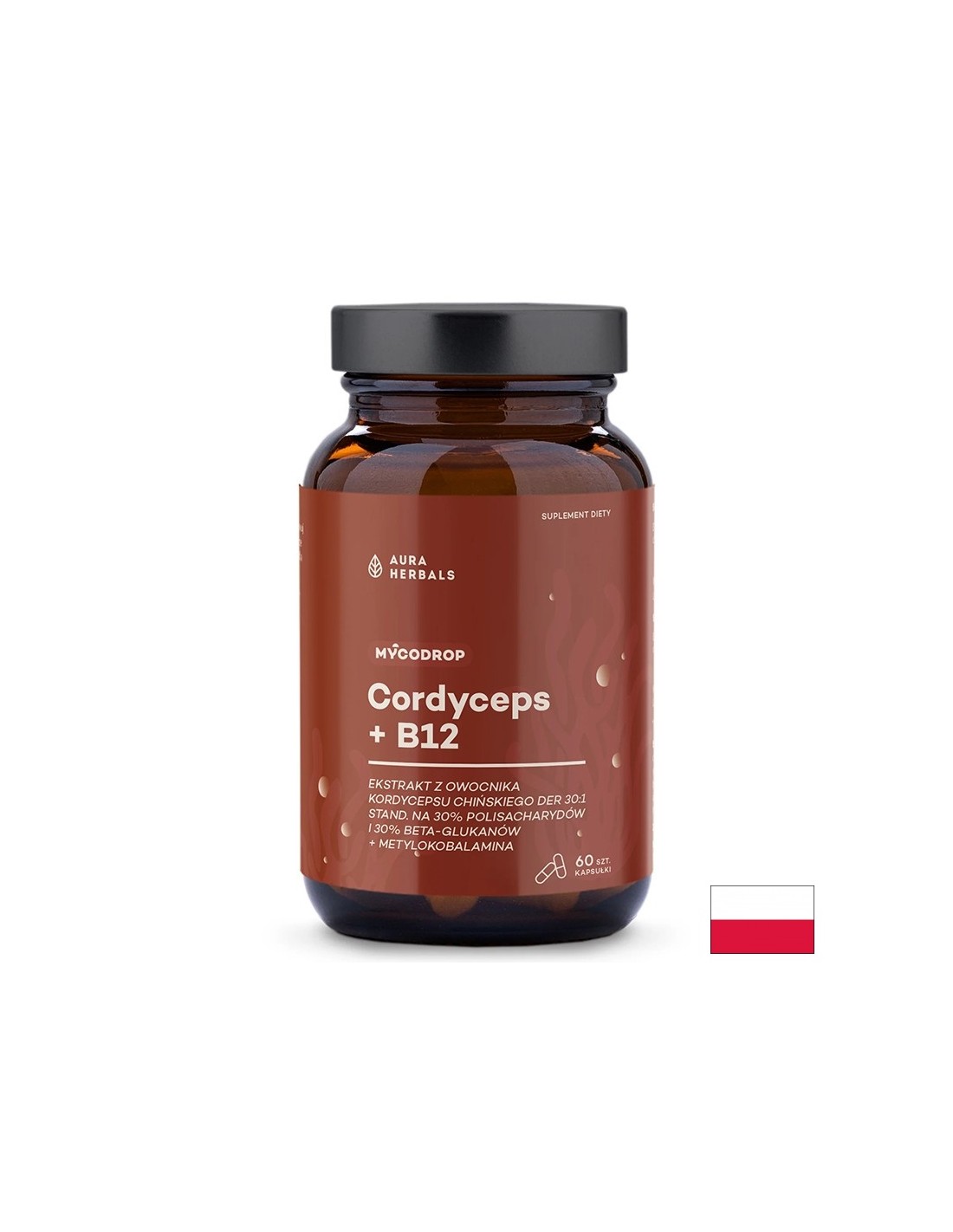 Кордицепс 500 mg + витамин B12 50 µg При умора и физическо изтощение 60 капсули