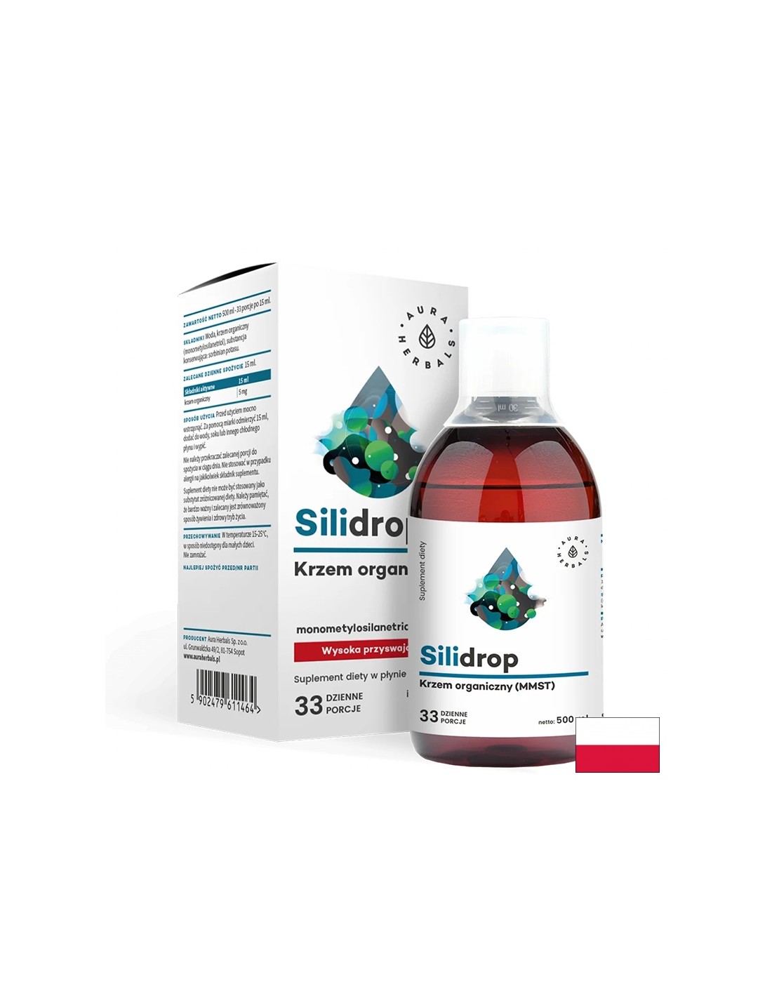 Грижа за косата, кожата и ноктите Органичен Силиций - Silidrop 5 mg х 500 ml