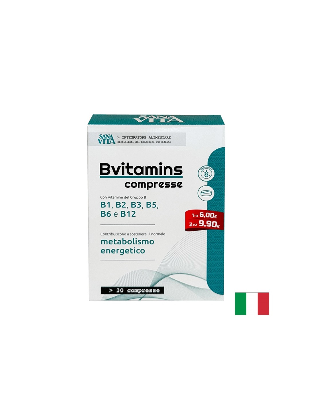 Витамини В-Комплекс SanaVita 30 таблетки