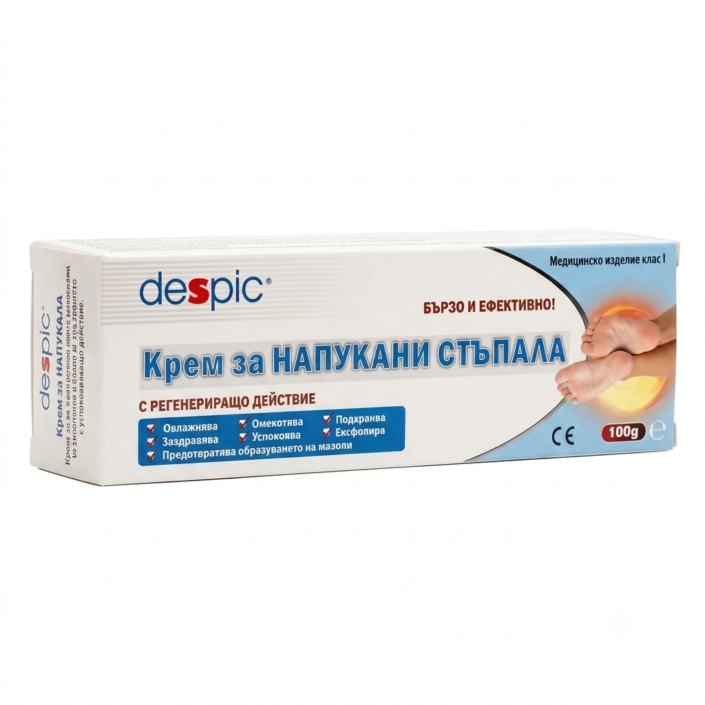 ДЕСПИК за Напукани Стъпала - масажен крем 100 гр
