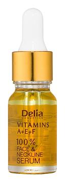 DELIA COSMETICS Professional Face Care Vitamins A+E+F серум против бръчки за лице и деколте