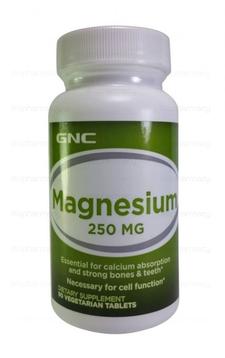 МАГНЕЗИЙ табл. 250 мг. * 90 GNC (MAGNESIUM tabl. 250 mg. * 90 )