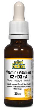 Витамин К2 + A + D3 – естествен продукт, подпомагащ профилактиката на остеопороза.