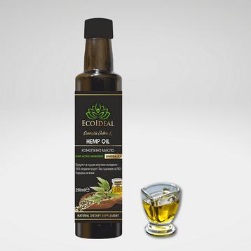 EcoIdeal КОНОПЕНО МАСЛО 250 ml / Cannabis Sativa / Hemp oil 250 ml 