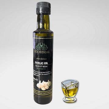 EcoIdeal МАСЛО ОТ ЧЕСЪН 250ml / Allium Sativum oil extracted 250 ml 